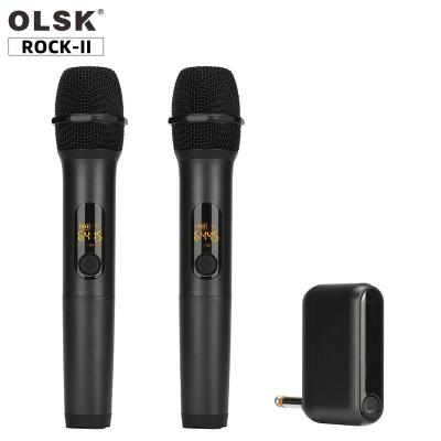 China Microphone ROCK-II Handheld Plug and Play Wireless Microphone with 6.3mm Jack 10 Meter Operation Range for Stage Performance Home Karaoke KTV for sale