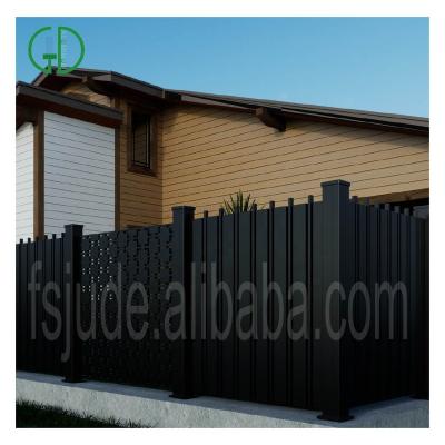 China GD gartenzaun easily assembled aluminum sichtschutz buiten large modern wood grain cheap door home walls privacy hek 8ft slat fence panels for sale