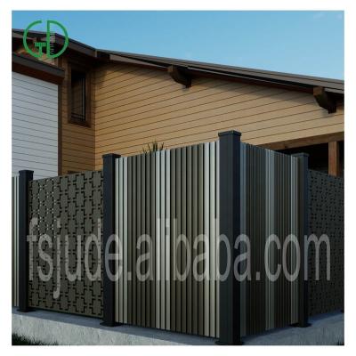 China Easily Assembled GD Vallas de Cercados de Garden Paneles de Valla D'Aluminio de Jardin Composite Panels Slats WPC Aluminum Wood Panels for sale