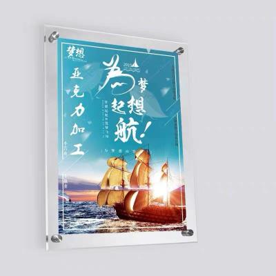 China Acrylic Poster Menu Display Wall Mount Sign Holder 210804-02 for sale