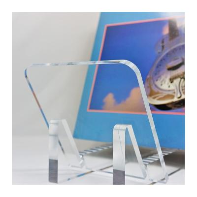 China Crystal Clear Acrylic Albums Display Stand Vinyl Record Storage Rack 210615-02 for sale