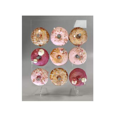 China Clear Acrylic Donut Wall Display Donut Bagels Stand Rack For Wedding Party 211004-02 for sale