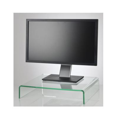 China Custom Size Modern Clear Acrylic Monitor Riser Desktop Computer Stand Notebook Laptop Display 210610-04 for sale