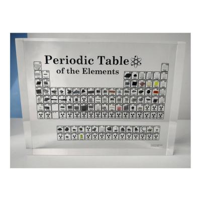 China Periodic Table Chemical Display Acrylic Periodic Table Pad with Real Elements for Students 210715-04 for sale