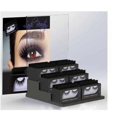 China retail shop custom makeup acrylic eyelash cosmetic display stand 210715-05 for sale