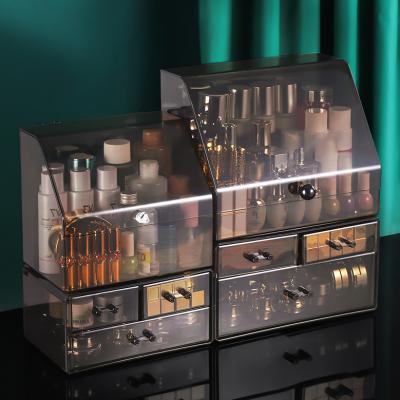 China Factory wholesale modern acrylic makeup cosmetic organizer with 2 drawers for sale