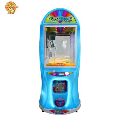 China PE+Metal Cheap Factory Price High Super Box 2 Toy Arcade Claw Crane Machine Gift Game Machine Coin Operated Kiddie Rides for sale