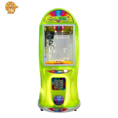 China PE+Metal Wholesale Customizable Operated Cheap Price Super Box 2 Claw Machine Plush Toys Claw Machine Small for sale