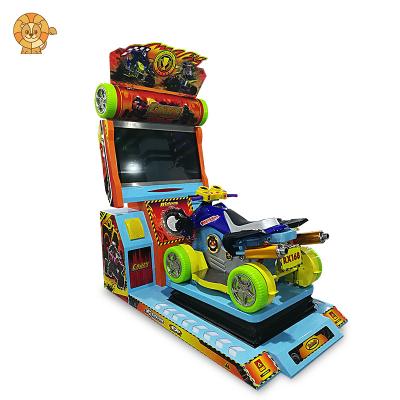 China Metal Cheap Factory Price Crazy Four Wheelercoin Operated Arcade Machines Arcade Car Racing Game Machine for sale