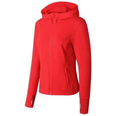 China New ODM Design ACTIVE STRETCH Supplex Nylon Good Quality Casual Women Sport To Wear Thumb Holes Running Jacket for sale