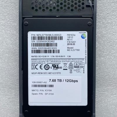 China Wholesale Flash SSD X319A X319A-R6 NetApp 7.68TB BICS Thin Layer Chromatography SAS 12GBPS SSD DS212C ST-319A Server SSD Provide Test Report for sale