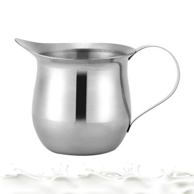 China Art Coffee Cup Handheld Flower Pot Latte Pull Stainless Steel Milk Frothing Cup Amazon Viable Home Appliance Coffee Shop Stainless Steel Milk Frother for sale