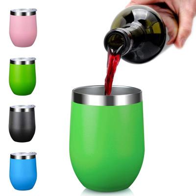 China Amazon Viable Top Selling High Quality Stainless Steel 12oz BPA Free Double Wall Beer Sip Wine Cup Shape Coffee Tea Drinking Mug for sale