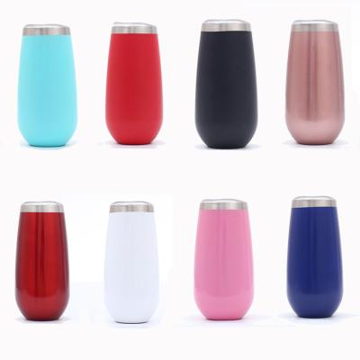 China Amazon Viable Top Selling Double Wall 304 Stainless Steel Double Wall Tumbler Wine Vacuum 6 Ounce U Shaped Beer Mug Big Belly Red Wine High Quality for sale