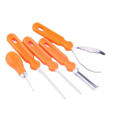 China Sustainable Amazon Kitchen Accessories Halloween Kitchen Tools Fruit Knife Pumpkin Carving Knife Set Of 5 Pieces for sale