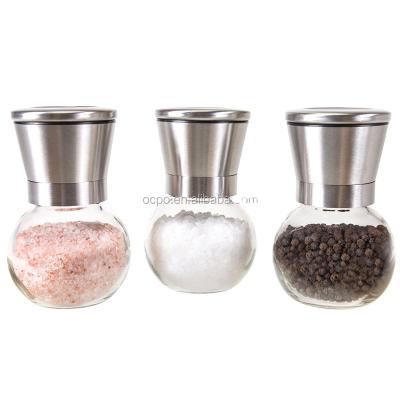 China Amazon Sustainable Top Selling High Quality Custom Premium Salt and Pepper Mill - Stainless Steel and Glass Salt and Pepper Set for sale