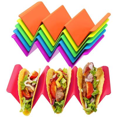 China Amazon New Design Sustainable Online Shopping Mexican Food Wave Form PP Taco Rack for sale