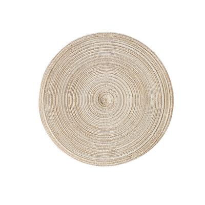 China Sustainable New Amazon Design Hot Home Threaded Round Handmade Place Mat Cotton Yarn Pads for sale