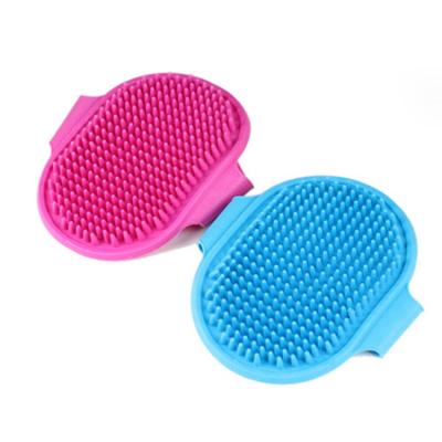 China Amazon Pet Brush Glove Durable Hot Soft Rubber Hair Grooming Bathing Massage Dog Cleaning Cats Combing Supplies for sale