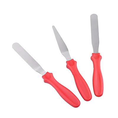 China Amazon Sustainable Top Selling High Quality Healthy Cake And Knife Baking Tools Food Peel 3 Pieces Set Cake Butter Spatula for sale