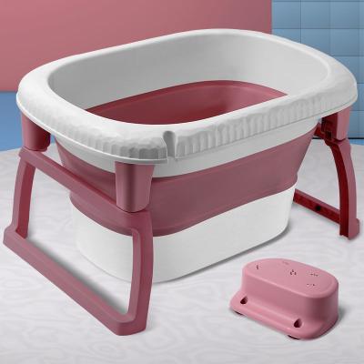 China Baby Washing Helpfully Wholesale Portable Children Folding Baby Tub Plastic Folding Baby Tub For Newborn for sale