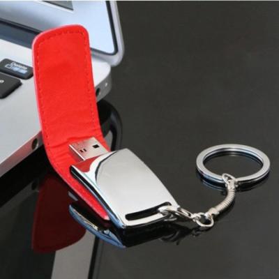 China 8gb Leather Keychain USB Leather Drive USB 2.0 Flash Memory Hard Disk 16gb 32gb 64gb Thumb Drive for sale