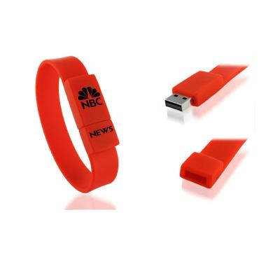 China Silicone Key Memorias Pormo USB Bellek OEM 1 8 16 32 GB Flash Drive Thumb USB Wristband Silicone Stick USB Wrist Arm Wristband for sale