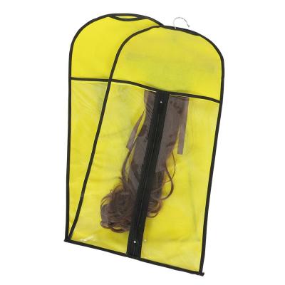 China Eco-friendly Custom Logo Luxury Wig Hanger Bag Hair Extension Packaging Bags Satin Wig Storage Bag for sale