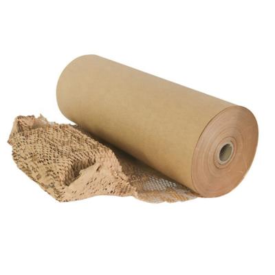 China Environmentally friendly brown degradable anti-collision waterproof honeycomb reused materials new cushioning kraft paper wrapping wrapping paper for sale