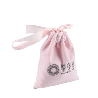 China Wholesale Recyclable Eco Friendly Small Pouch Printing Pink Jewelry Canvas Cotton Drawstring Make Up Bags Packaging With Custom Logo for sale