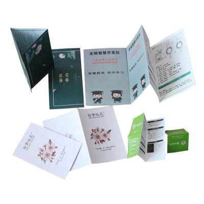 China Custom Packaing Paper Printed Die Cut Instruction Folding Leaflet Printing Service Brochure Manual for sale