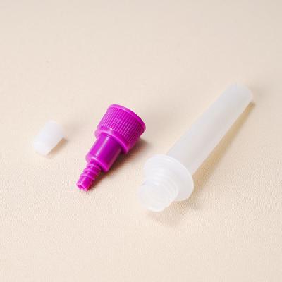 China Medical Lab 3ml 5ml Plastic PE Reagent Buffer Solution Extraction Plastic Tube With Dropper for sale