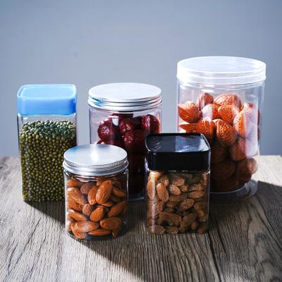 China Wholesale Plastic Plant Food Storage Jars With Aluminum Easy Open Pet Plastic Spiral Boxes for sale