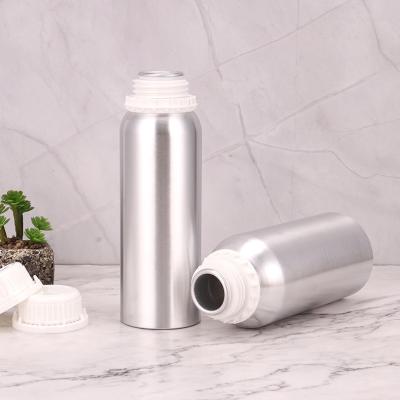 China Cosmetic Custom 500ml  Aluminum Bottle Cosmetic Lotion Essential oil  Aluminum Anti-theft Cover Cosmetic bottle Aluminum Seal Bottle for sale