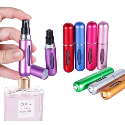 China Cosmetic Custom Empty Sample Spray Aluminum Perfume Atomizer Portable Travel Size 5ml 10ml 15ml Metal Refill Refillable Perfume Bottle for sale