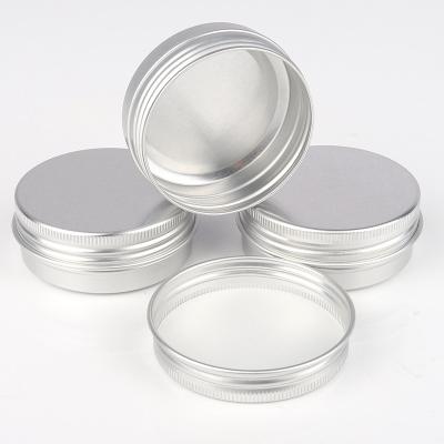 China Recyclable Professional custom aluminum cosmetic jar round tin body cream packaging aluminum can food aluminum tin coffee jar for sale