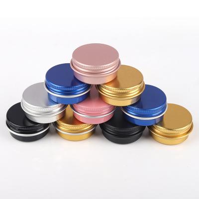 China Recyclable Custom Logo Aluminum Tin Box 2oz 60g Air Tight Aluminum Screw Lid Metal Mint Candy Tea Can Tin Box Tin Jar for sale