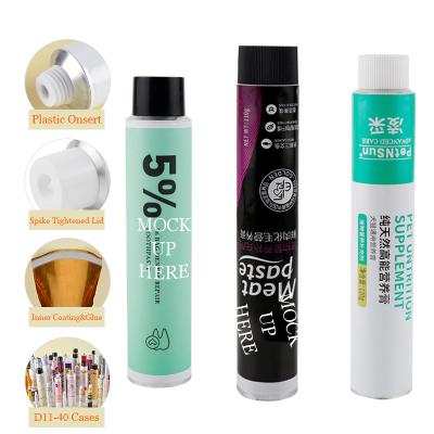 China Glossy/Matte/Matalic/Satin/Abrazine/Gradient Color Customized Metal Aluminum Collapsible Traveling Tooth Paste Small Empty Hotel Toothpaste Tube Packaging for sale