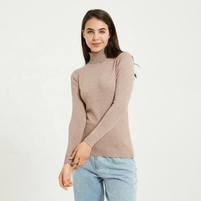 China Anti-wrinkle women knit solid tank top neck base custom sweater top plus size sweater women's sweater over sized turtle neck sweaters for sale