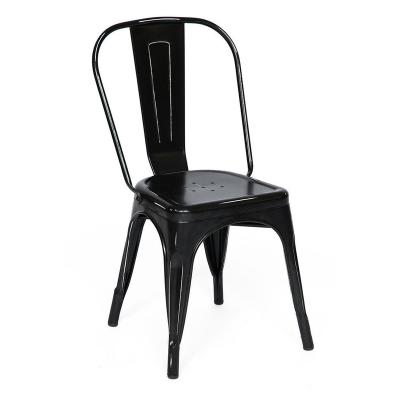 China Tolix Full Metal Price Modern Powder Coating Metal Cafe Restaurant Industrial Cheap Outdoor Dinner Chair Dining Chair for sale