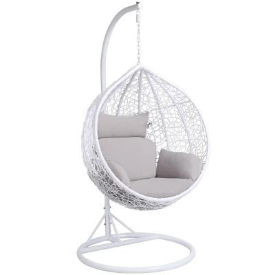 China Garden Luxury Patio Hanging Egg Swing Hanging Chair With Cushion Furniture Rattan Hammock for sale