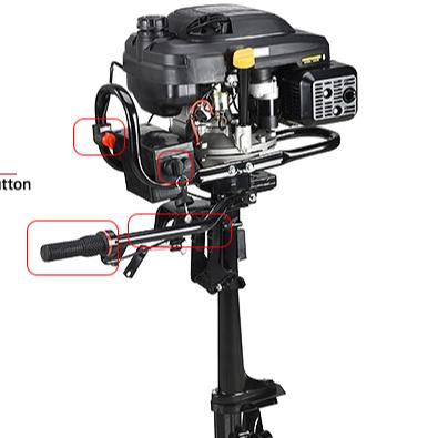 China 196cc Electric Motor 4 Stroke Boat Electric Boat Start Outboard Motor 1300ml for sale