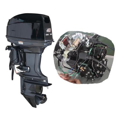 China SLHK2-703L good quality 40hp outboard engine hangkai 703cc two stroke strong water cooled boat engine 20000 pcs/month for sale