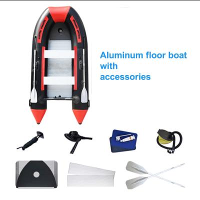 China PVC Seawater 2.7M 3 Person 8.86 Feet Inflatable Boat Folding Boat PVC Kayak Rib Boat With Cheap Price for sale