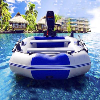 China PVC+WOODEN 3M Wooden Floor PVC Kayak Boat 300mm Small Inflatable Rib Boat Fishing Boat for sale