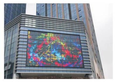 China High Gray Scale Transparent LED Display Full Color 4100 Nits Brightness for sale