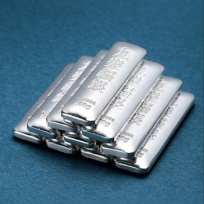 China Africa Business Gift Custom High Quality Silver Ag 999 Silver Bullion Embossed Silver Bar for sale