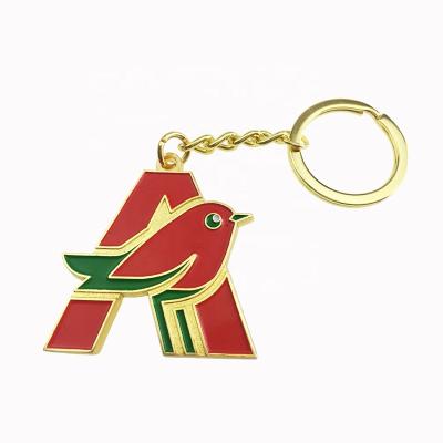 China Promotional Metal Keychains Logo Key Chain Custom Made American Cheap Custom Design 3D Logo Letters Enamel Key Chain for sale