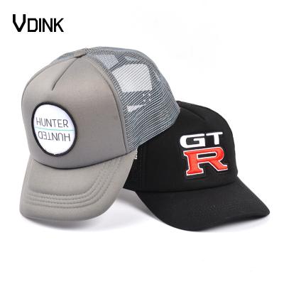 China Dropshopify Trucker Hat Cap Gorra De Camionero Fitted JOINT OEM Shorts Gorras Para Hombre Flat Brim Foam Trucker Hat for sale