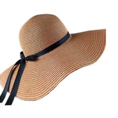 China ODM Comfortable Sombrero Beach Straw Hats Women Cowboy Straw Hat Para Ninas Sombrero Wide Brim Militar CVDER Beach Hat for sale